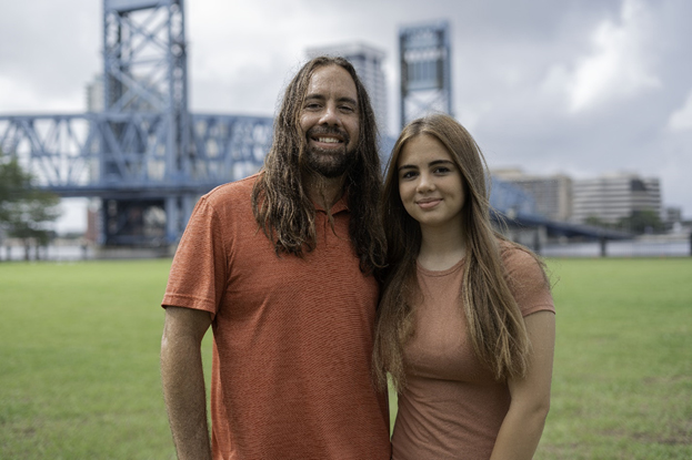 Veteran Troy Bragg and his Daughter