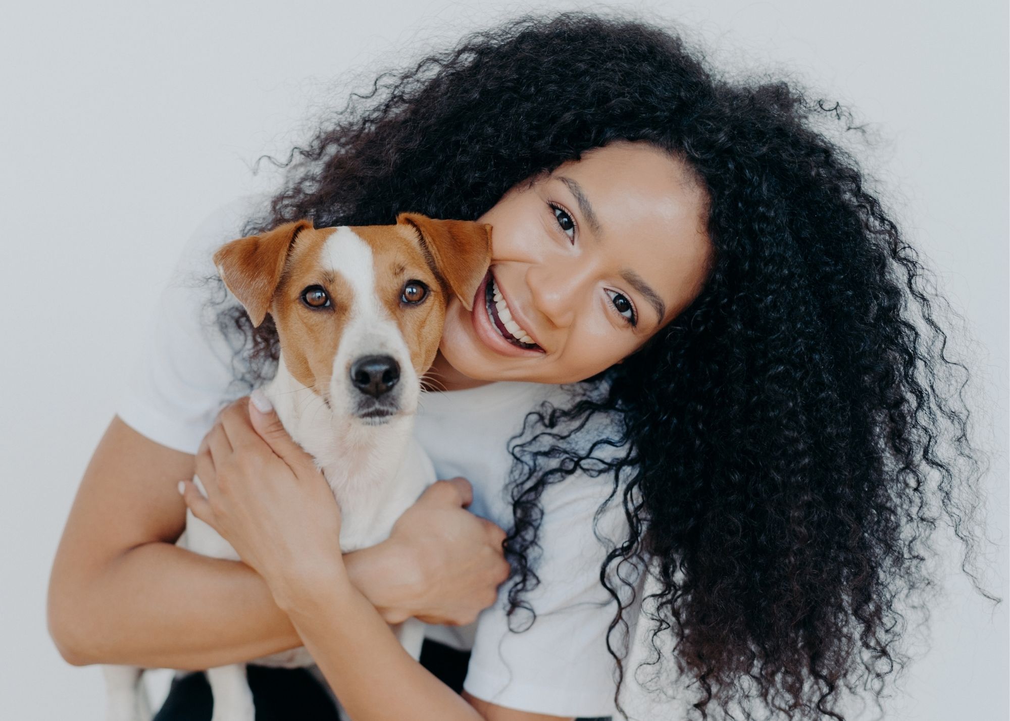Woman & dog image