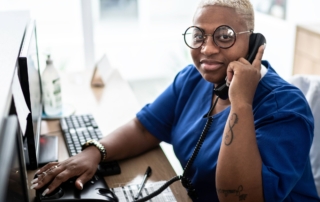 Woman on the phone image