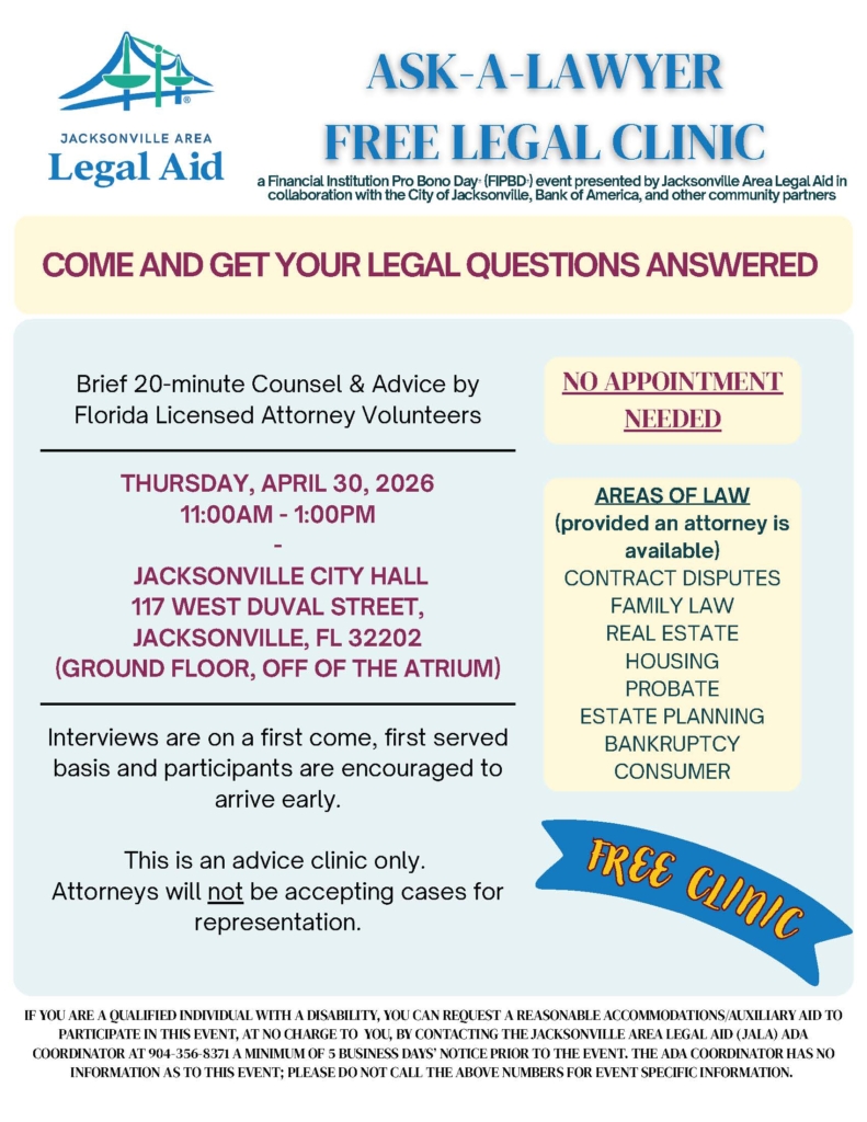 Ask A Lawyer Clinic Jacksonville City Hall